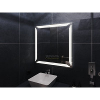 Зеркало в ванную комнату с подсветкой Диаманте 75х75 см