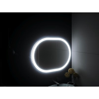 Овальное зеркало в ванную комнату с подсветкой Визанно 120х90 см